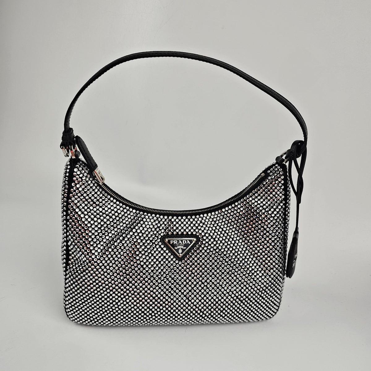 PRADA Re-Edition 2005 Satin Crystal  Mini Handbag New/Authentic