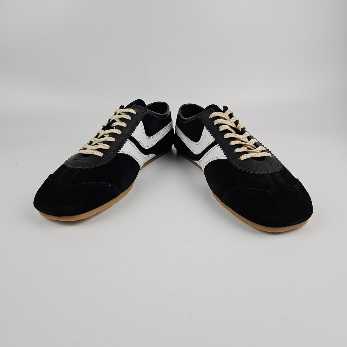 DRIES VAN NOTEN Men's Black/White Suede Sneakers New & Authentic