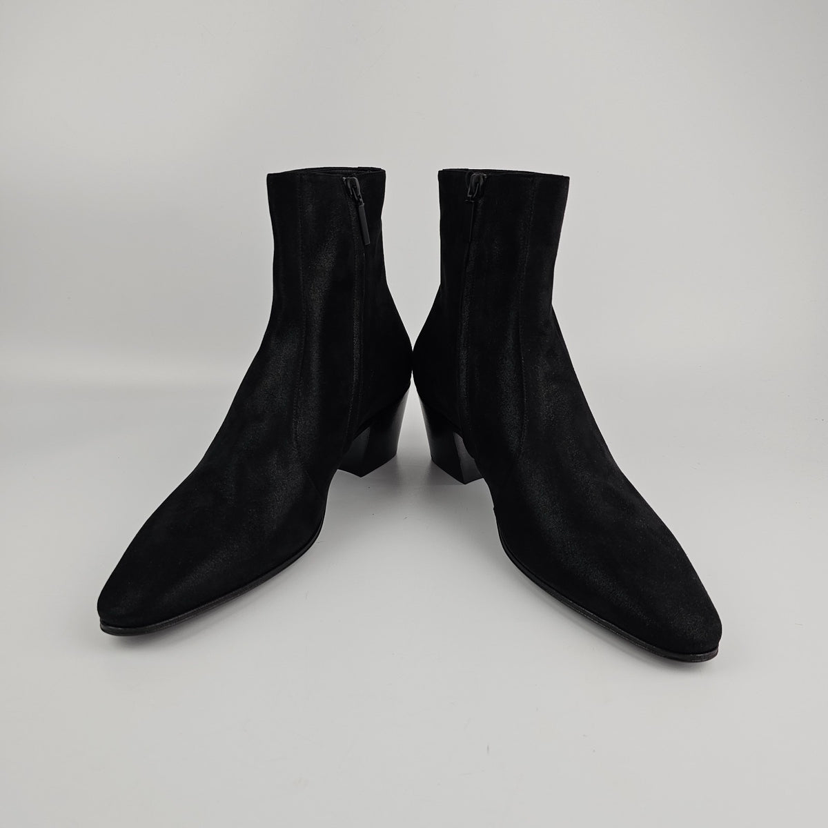 SAINT LAURENT Vassili Black Suede Boots New & Authentic