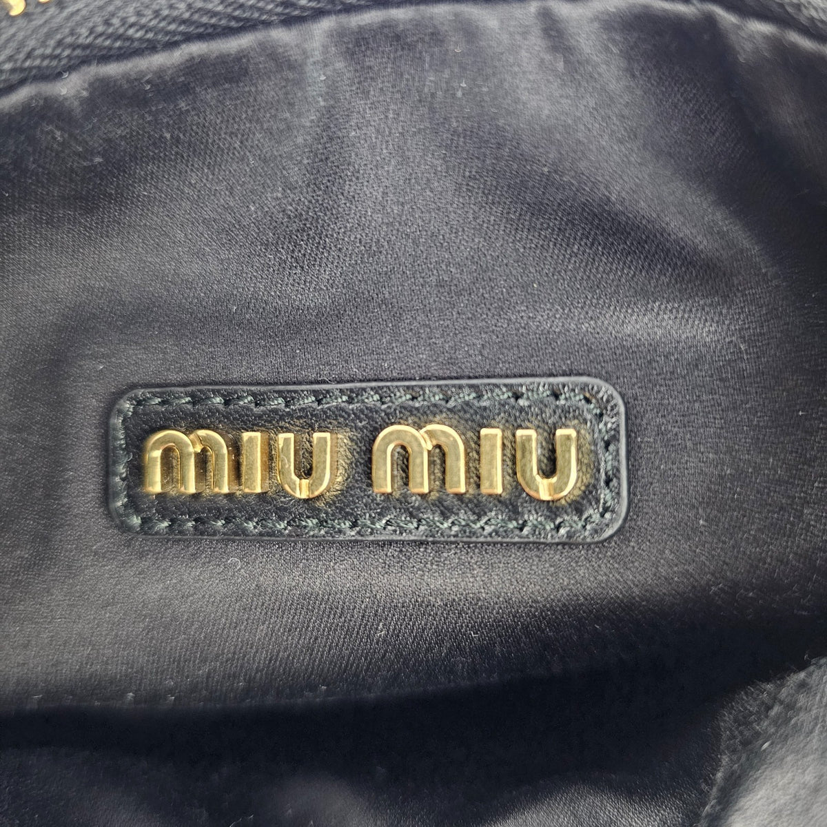 MIU MIU Wander Small $2900 Black Nappa Leather Hobo Bag New And Authentic