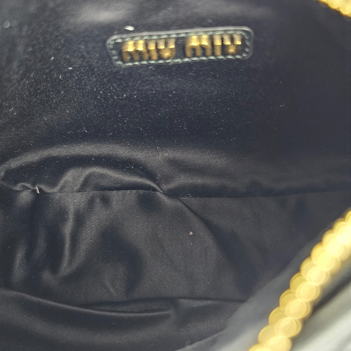 MIU MIU Wander Small $2900 Black Nappa Leather Hobo Bag New And Authentic