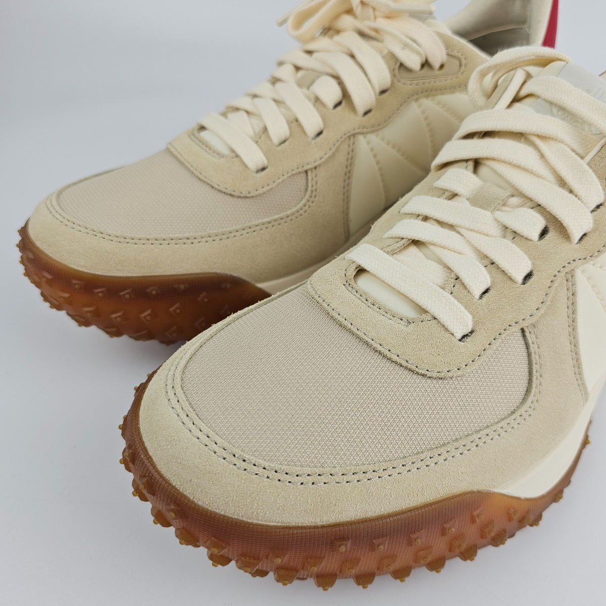 MONCLER $650 City Trek White Ivory Sneakers New & Authentic