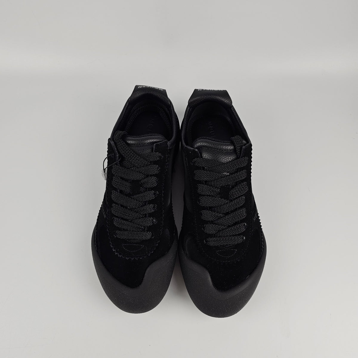 ALEXANDER MCQUEEN Flexion Women's Black Suede Sneakers New & Authentic