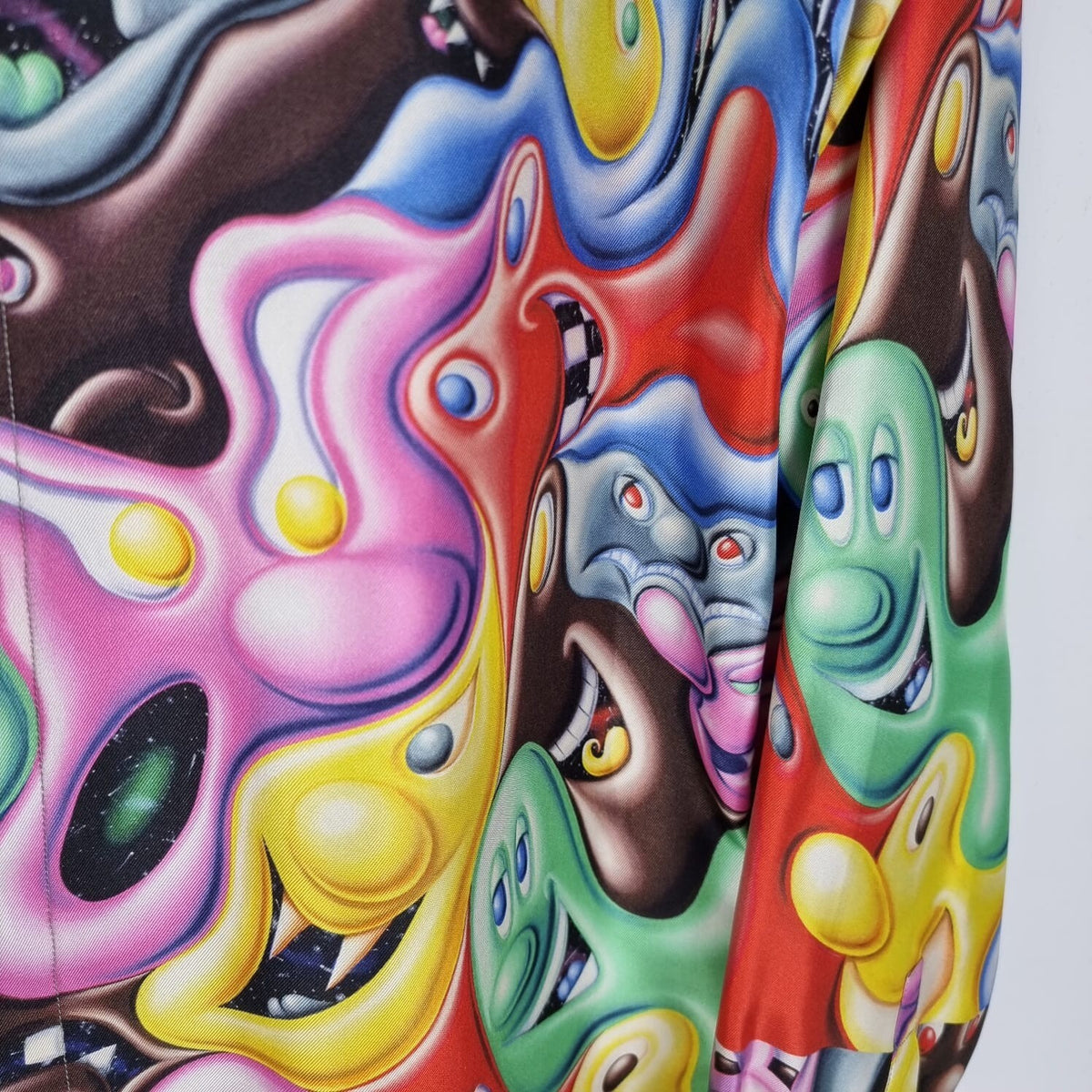 Dior Homme x Kenny Scharf Silk Multicolor Shirt Size 38 New