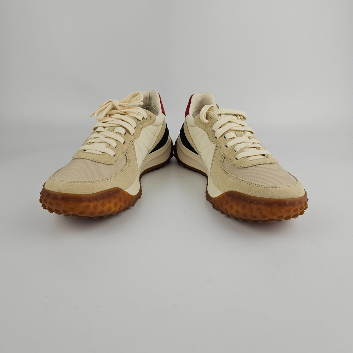 MONCLER $650 City Trek White Ivory Sneakers New & Authentic