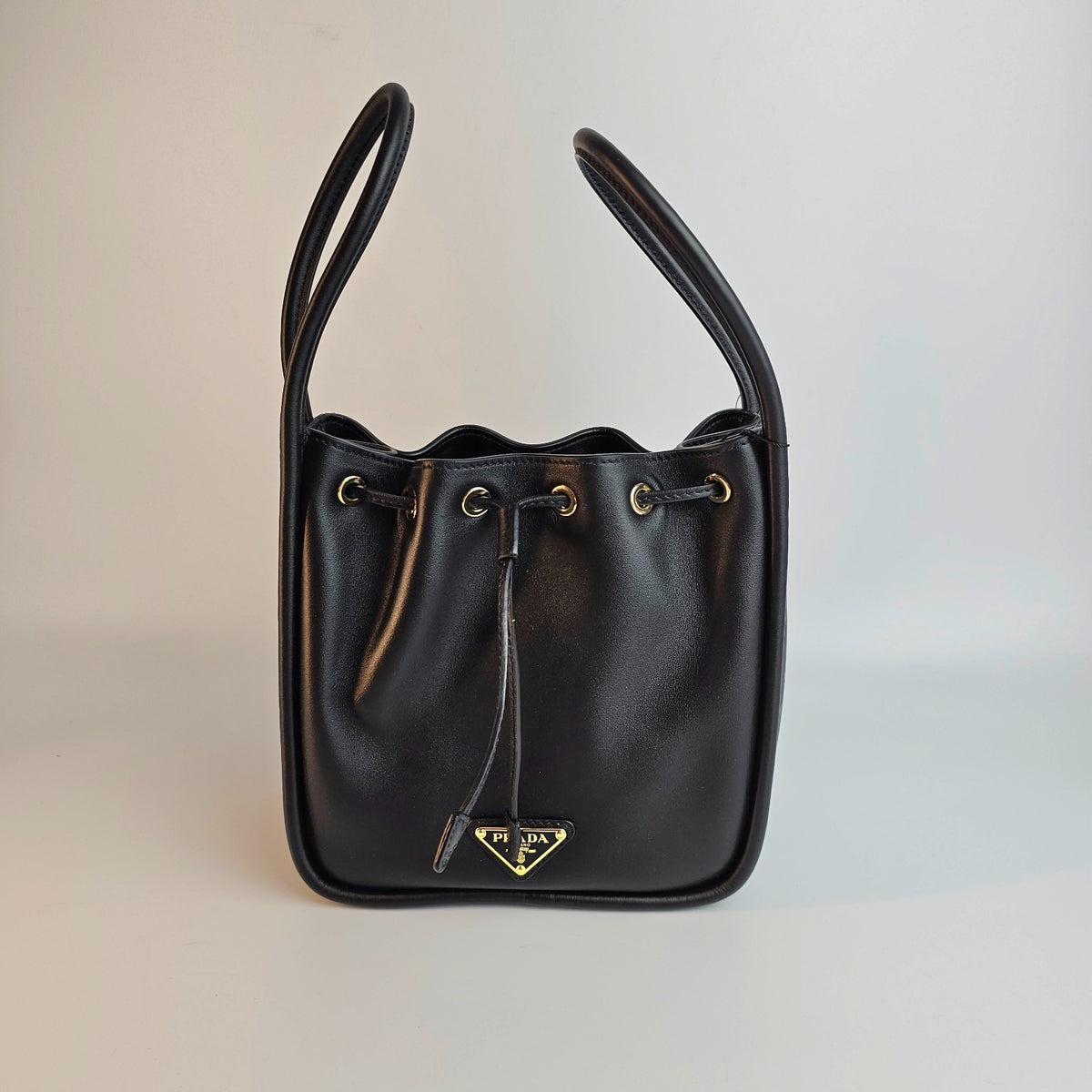 PRADA Darling Mini $2850 Black Leather Bucket Bag New & Authentic