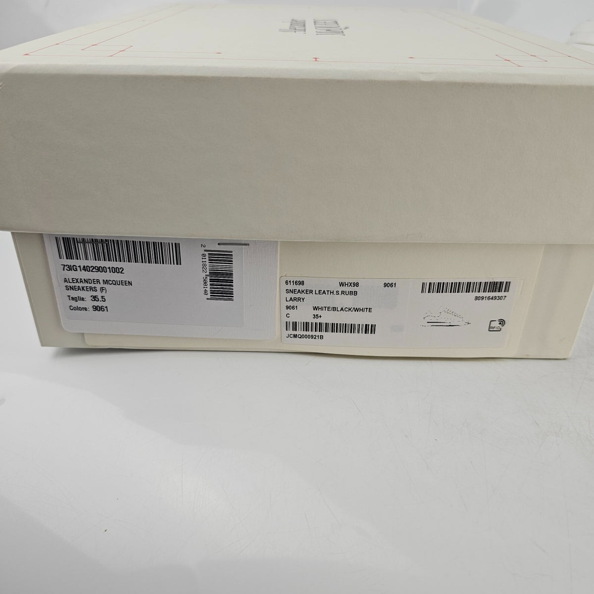 ALEXANDER MCQUEEN Oversized White/Black Air Sole Sneakers New Size 35.5 US 5.5
