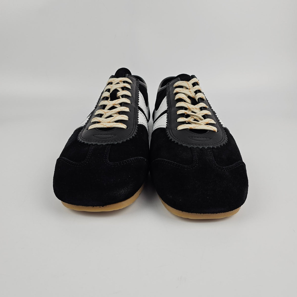 DRIES VAN NOTEN Men's Black/White Suede Sneakers New & Authentic