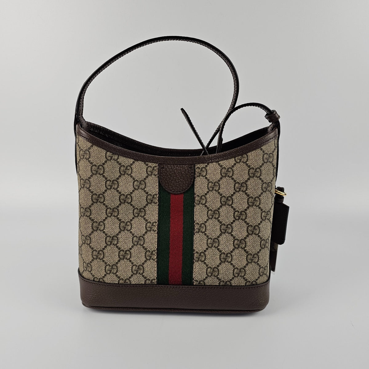 GUCCI Ophidia Small $2250 Beige/Ebony Shoulder Bag New And Authentic