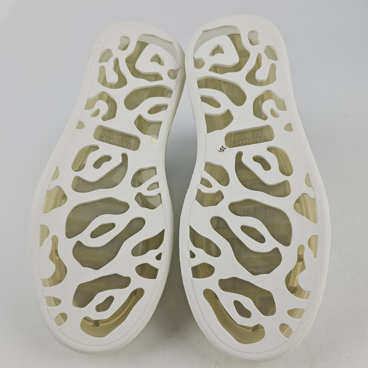 ALEXANDER MCQUEEN Oversized White/Black Air Sole Sneakers New Size 35.5 US 5.5