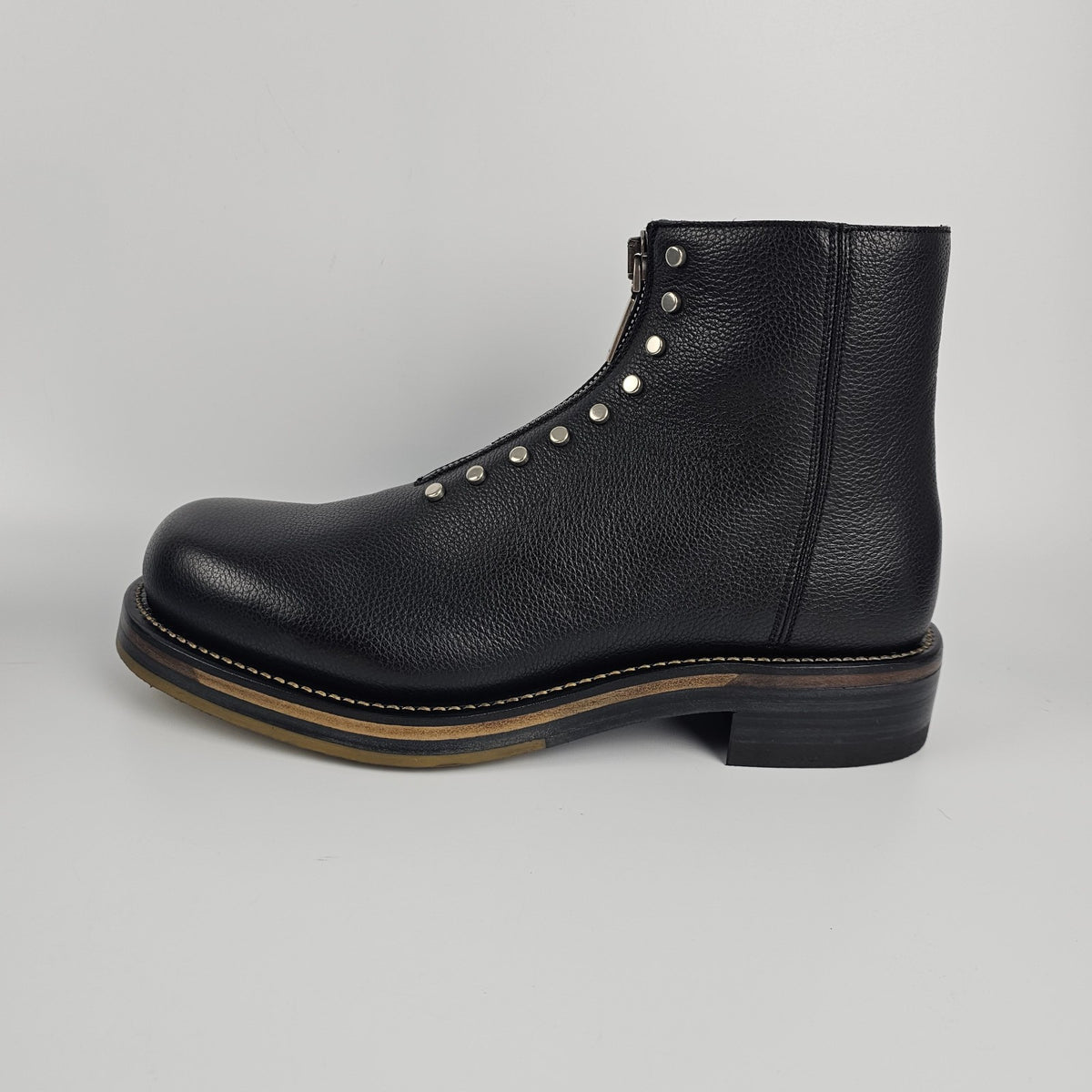 ALEXANDER MCQUEEN Maker Black Leather Ankle Boots New/Authentic