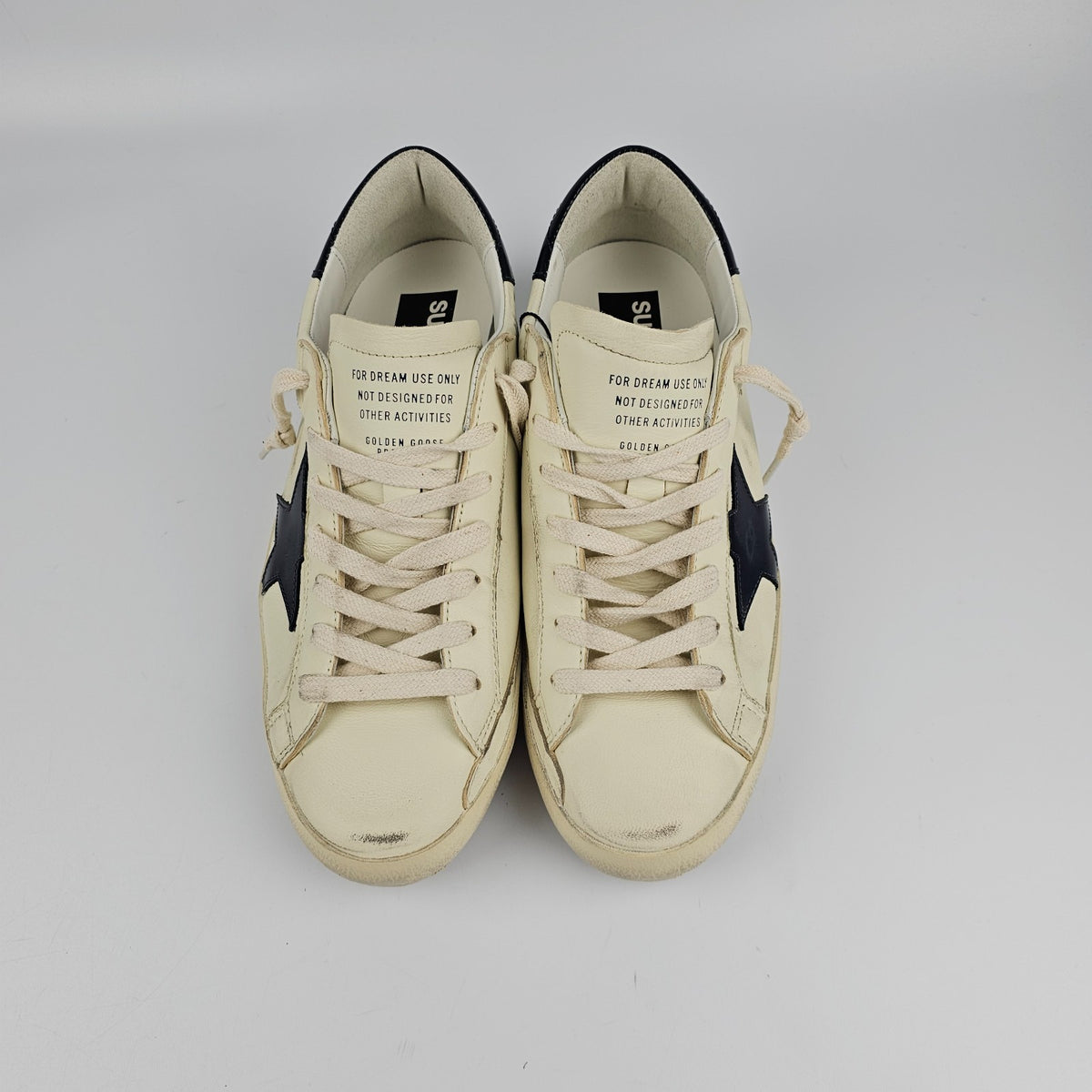 GOLDEN GOOSE Super Star Men's White/Night Blue Sneakers New