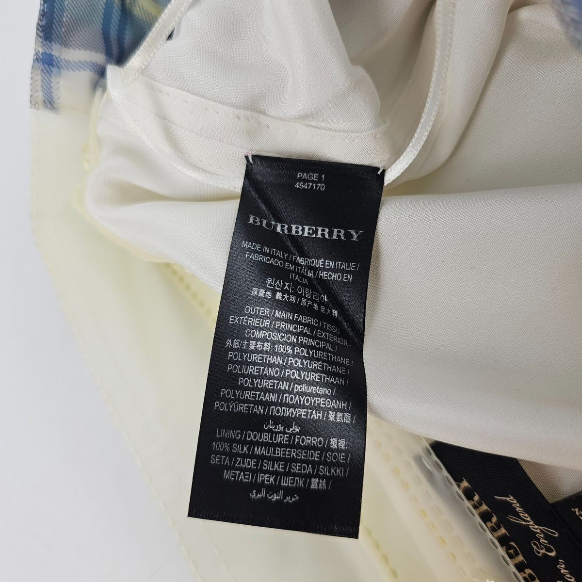 BURBERRY Checkered Blue Skirt Size 8 New