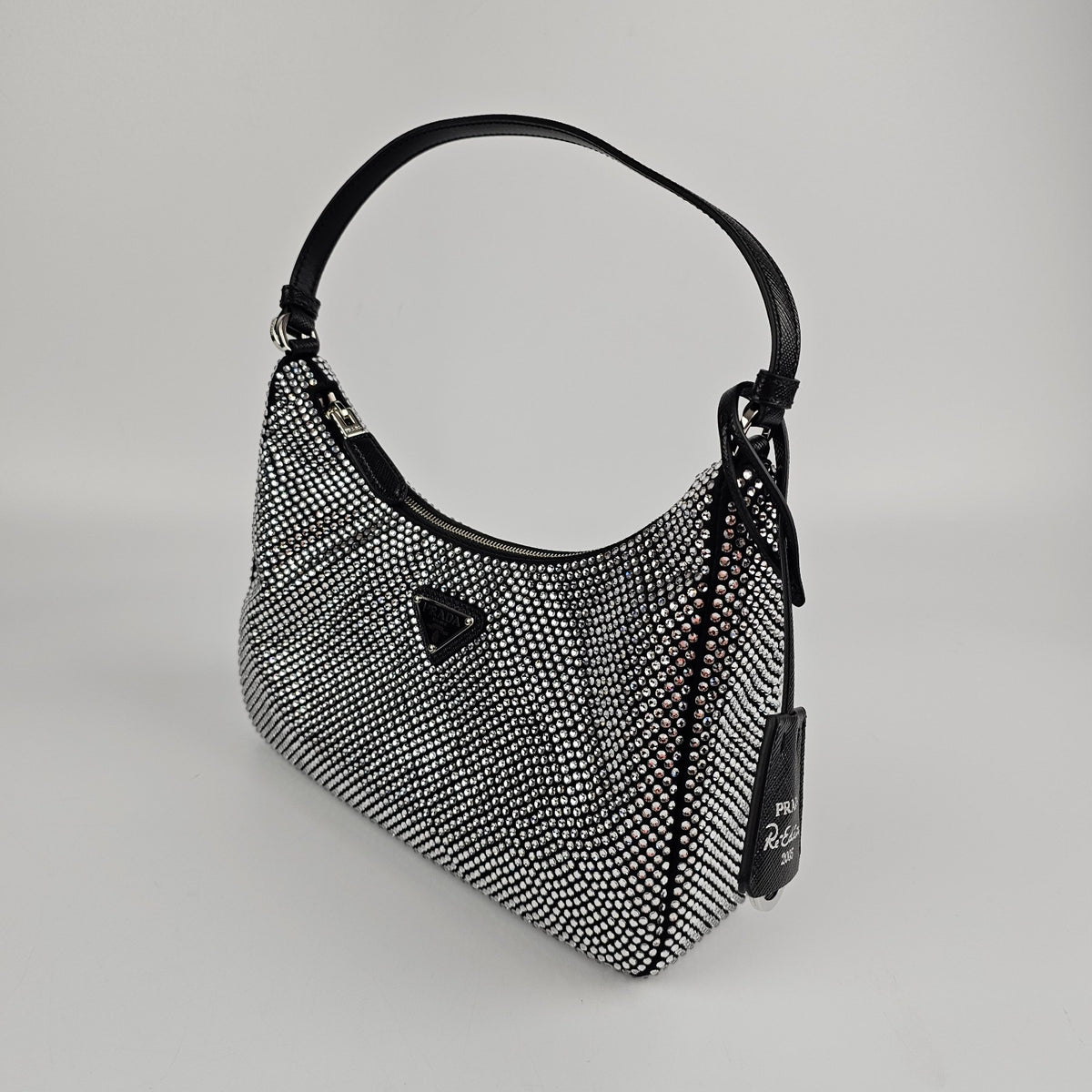 PRADA Re-Edition 2005 Satin Crystal  Mini Handbag New/Authentic
