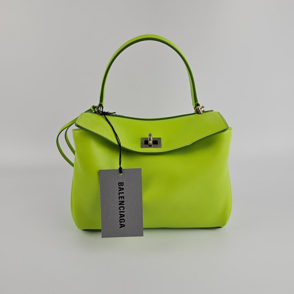 BALENCIAGA Rodeo Mini $2990 Granny Green Leather Handbag New And Authentic