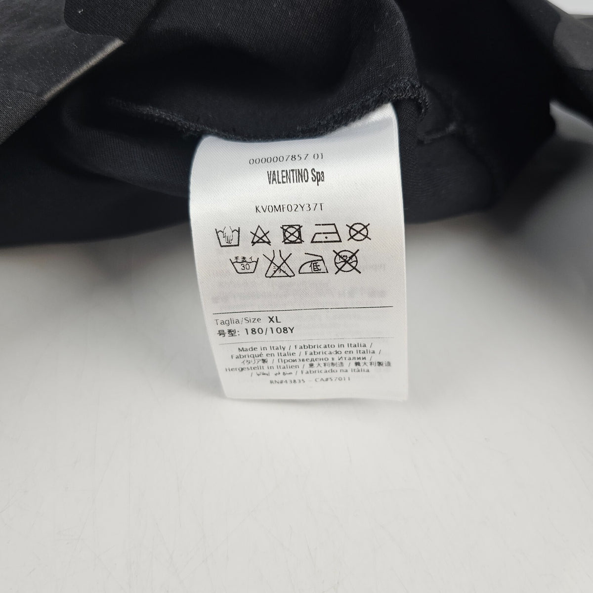 Valentino Black Neoprene Sweater Size XL New