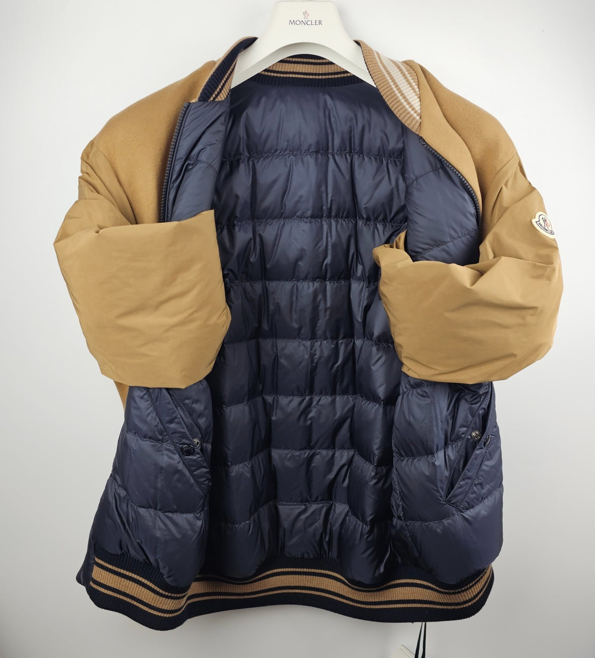 MONCLER Vennes $2290 Men's Camel Beige Reversible Jacket New