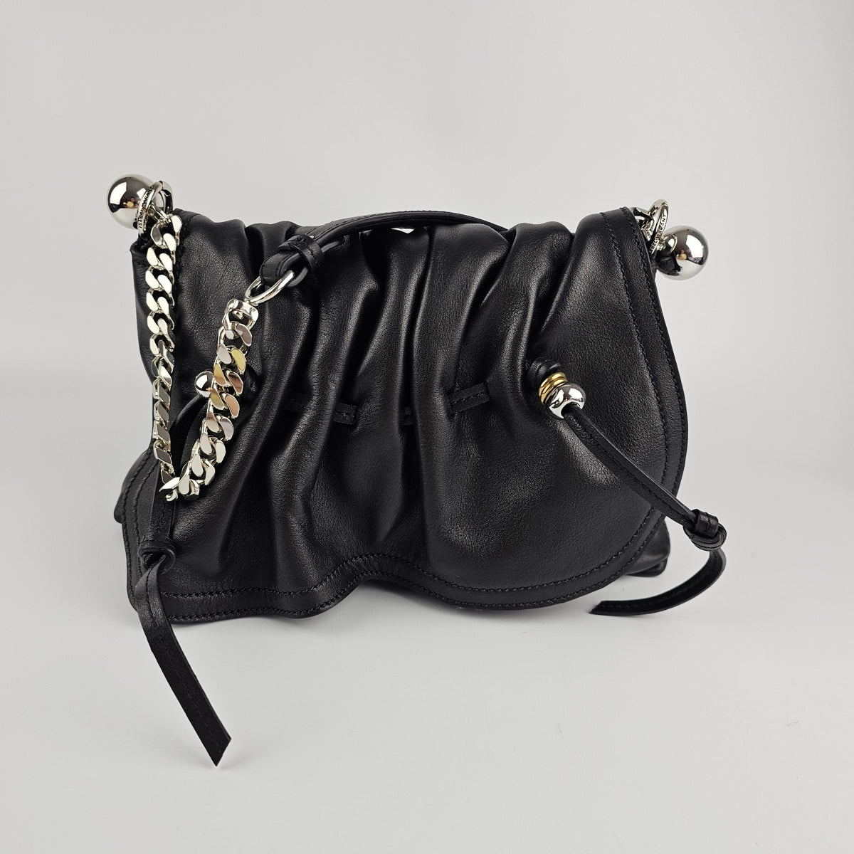 Isabel Marant Bolton Black Leather Shoulder Bag New And Authentic