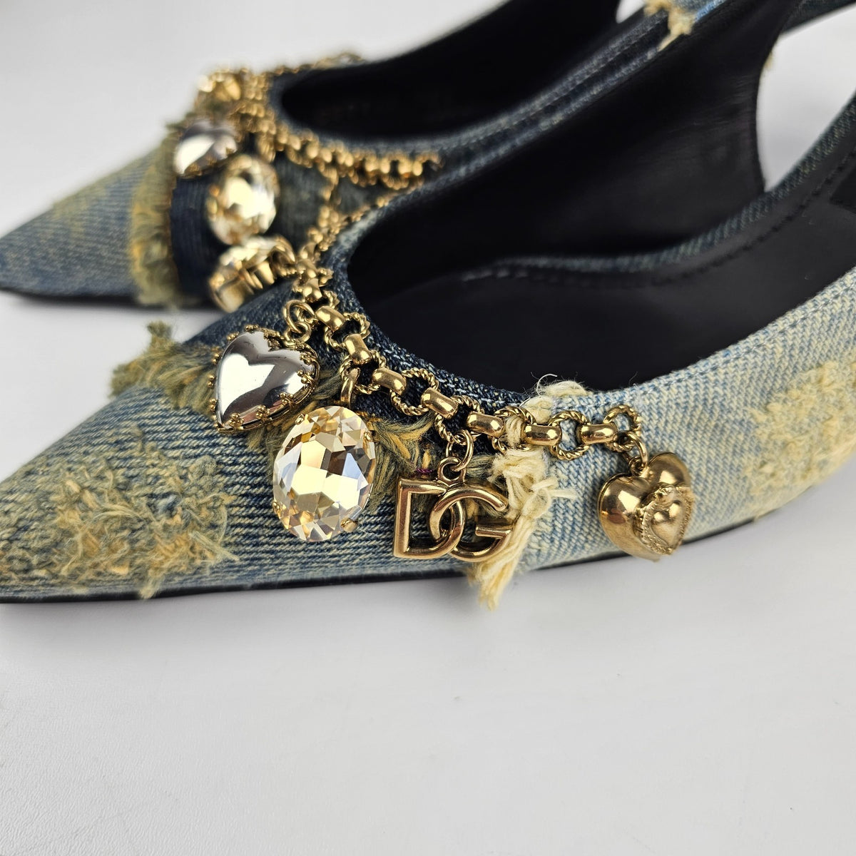 DOLCE&GABBANA Blue Denim 75mm Heel Pumps New & Authentic