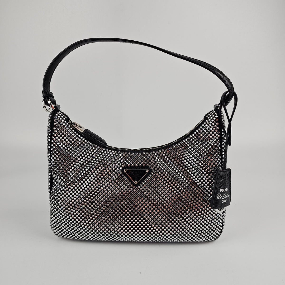 PRADA Re-Edition 2005 Satin Crystal  Mini Handbag New/Authentic
