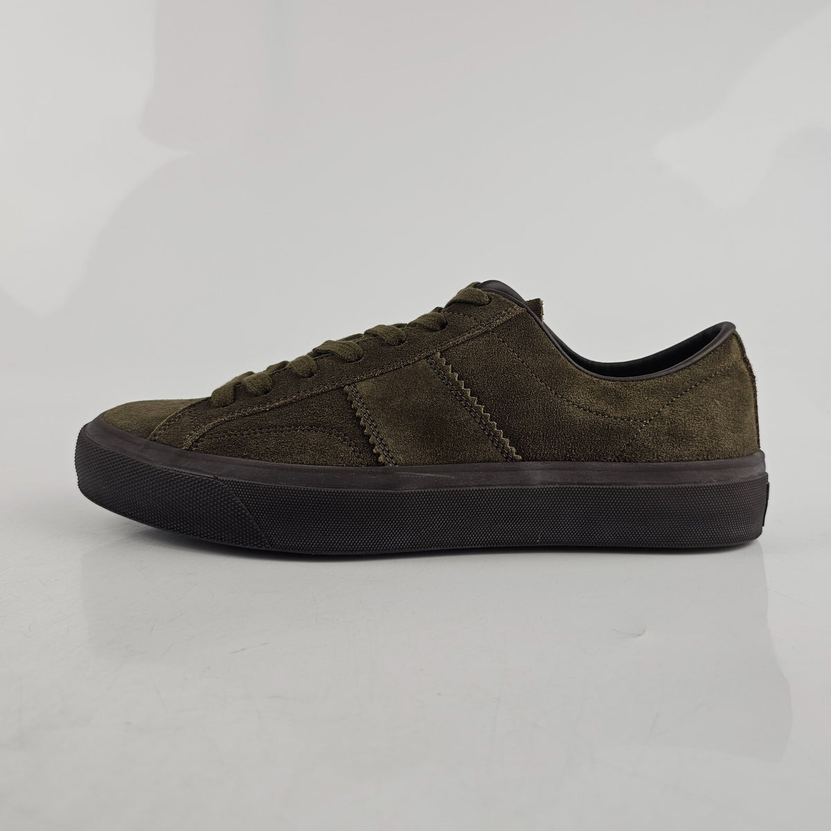 TOM FORD Cambridge Ark Olive Suede Low Top Sneakers New Size US 7 EU 40