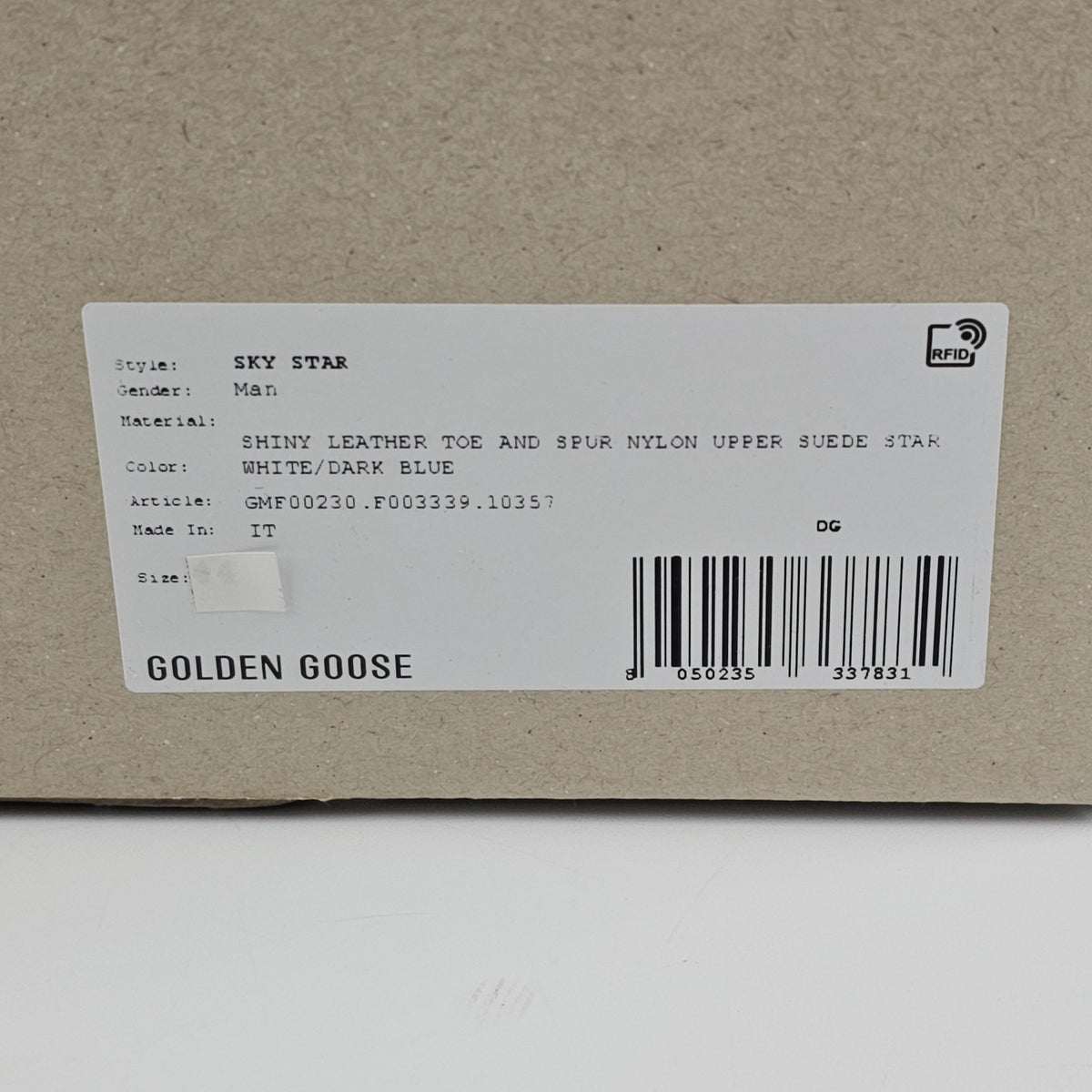 GOLDEN GOOSE SKY Star Men's White Leather Sneakers New
