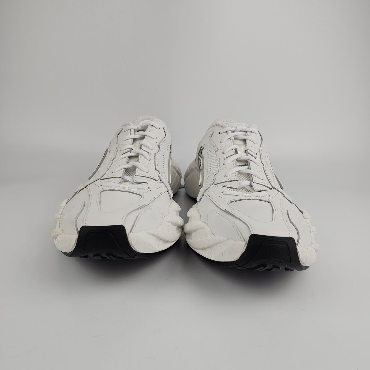 BALENCIAGA Monday Shoe $995 Men's White/Black/Gray Sneakers New & Authentic