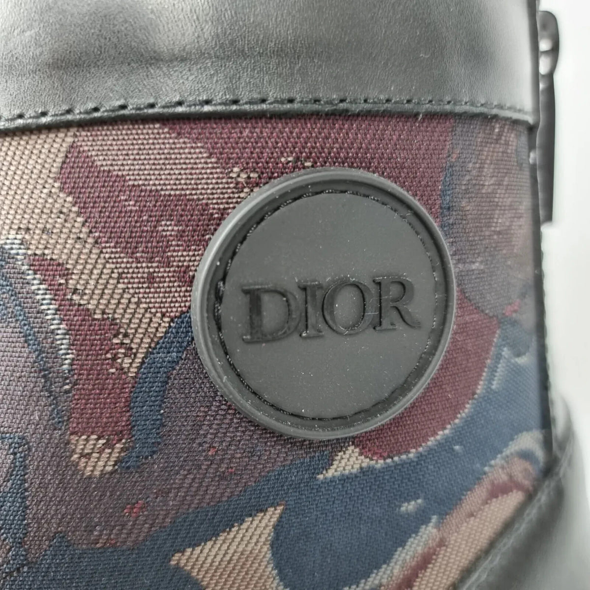 Dior Homme Explorer Camouflage Black Leather Boots New Size EU 40 US 7