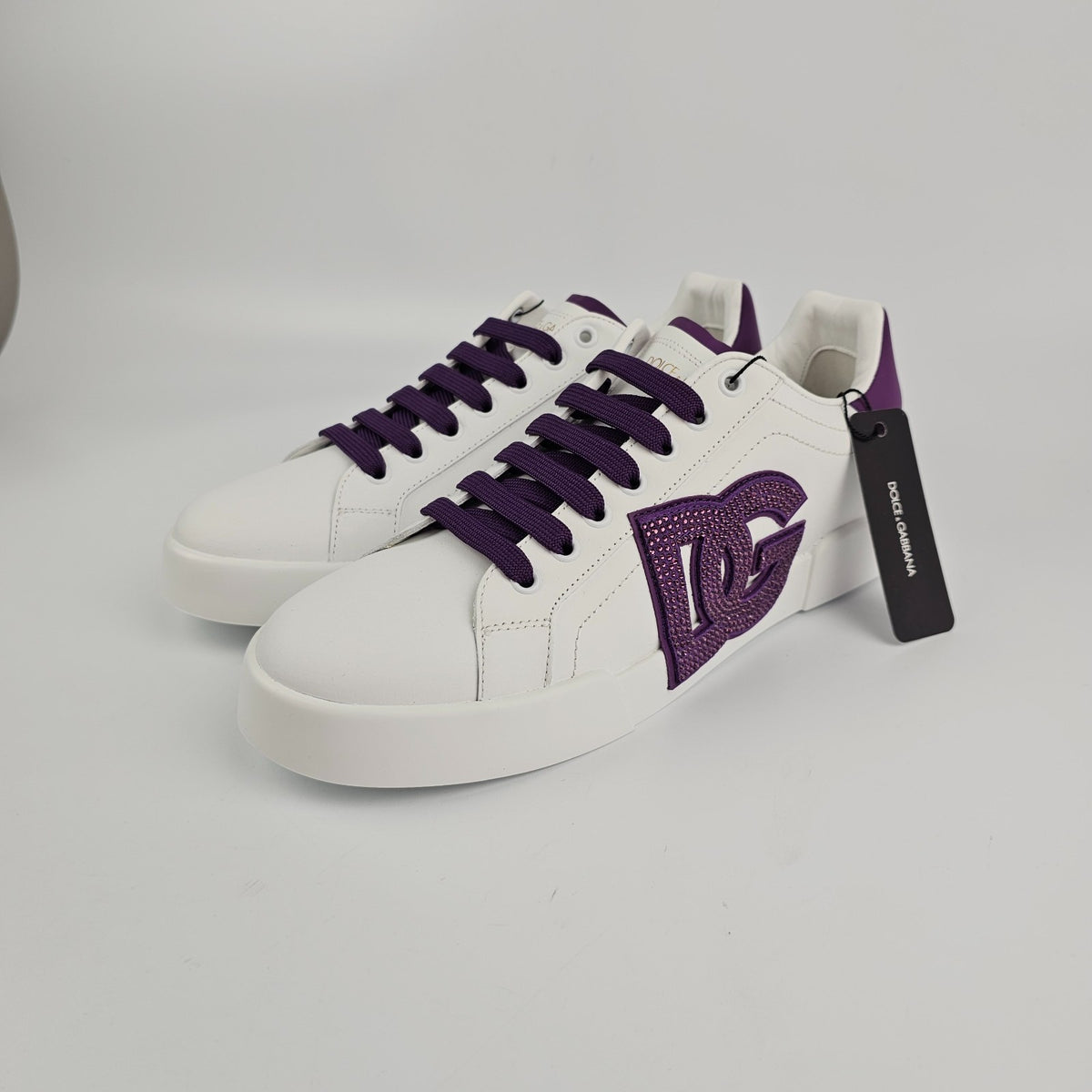 DOLCE&GABBANA DG White Leather Sneakers New & Authentic