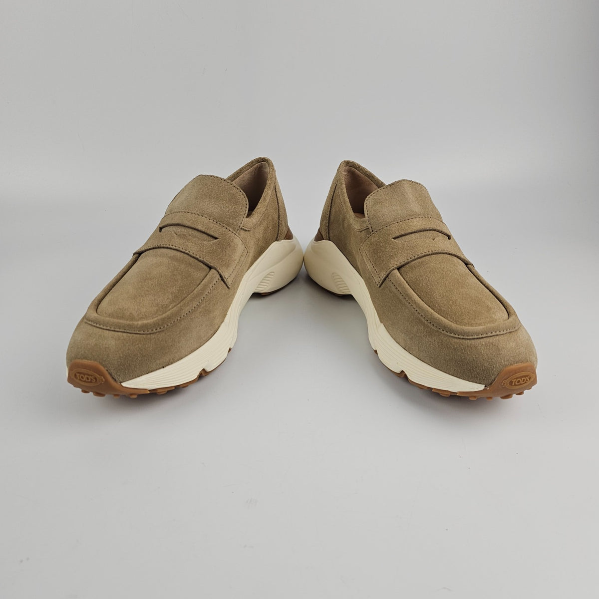 TOD'S Sport Runner Beige Suede Sneakers New And Authentic