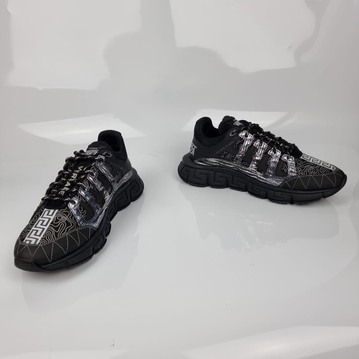 VERSACE Trigreca Black Sneakers New