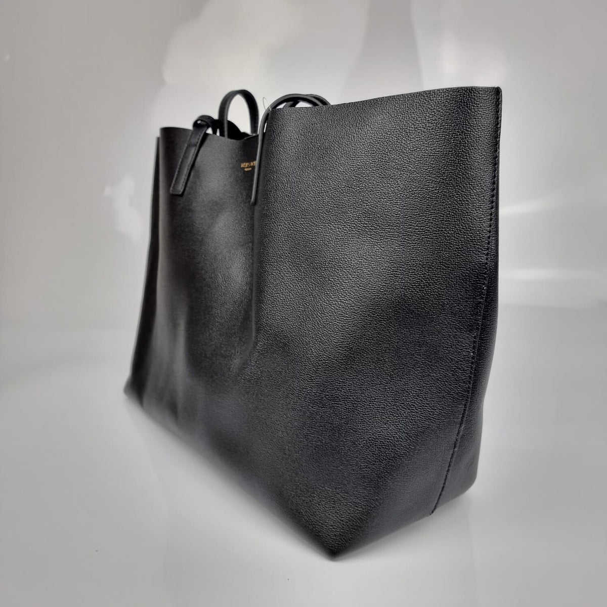 VERSACE Black Leather Tote Bag New