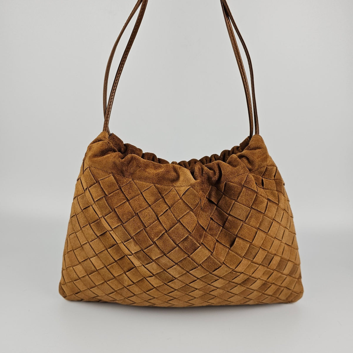 BOTTEGA VENETA Dustbag Amber Suede Handbag New
