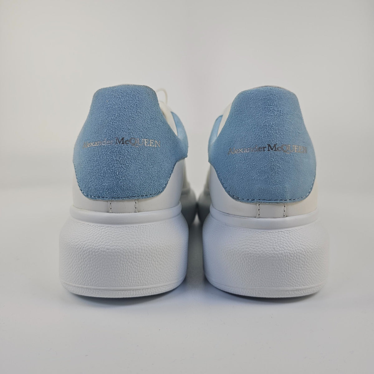 ALEXANDER MCQUEEN Oversized Women's White And Blue Sneakers New