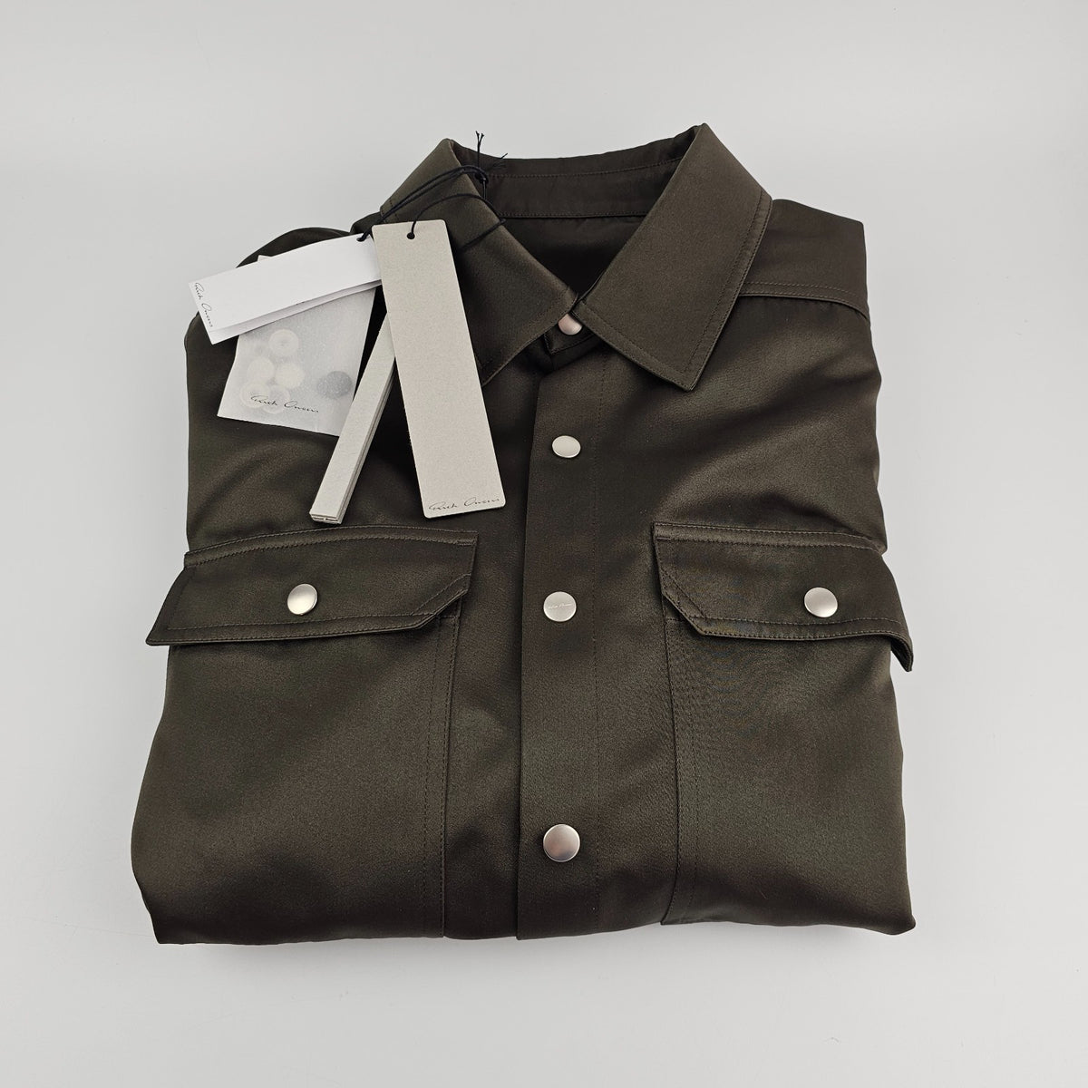 RICK OWENS Temple Outershirt Brown Shirt New & Authentic