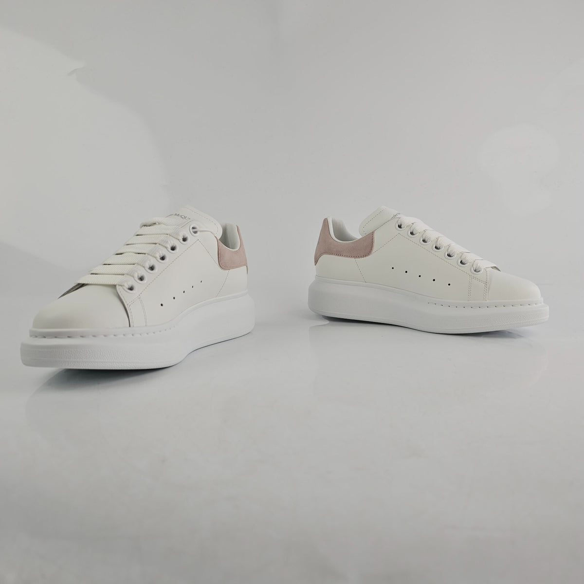 ALEXANDER MCQUEEN Oversized Women's White And Pink Sneakers New