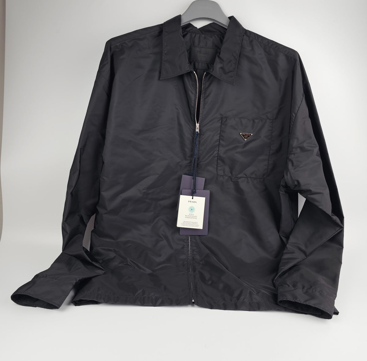 PRADA Black Re-Nylon Shirt New And Authentic
