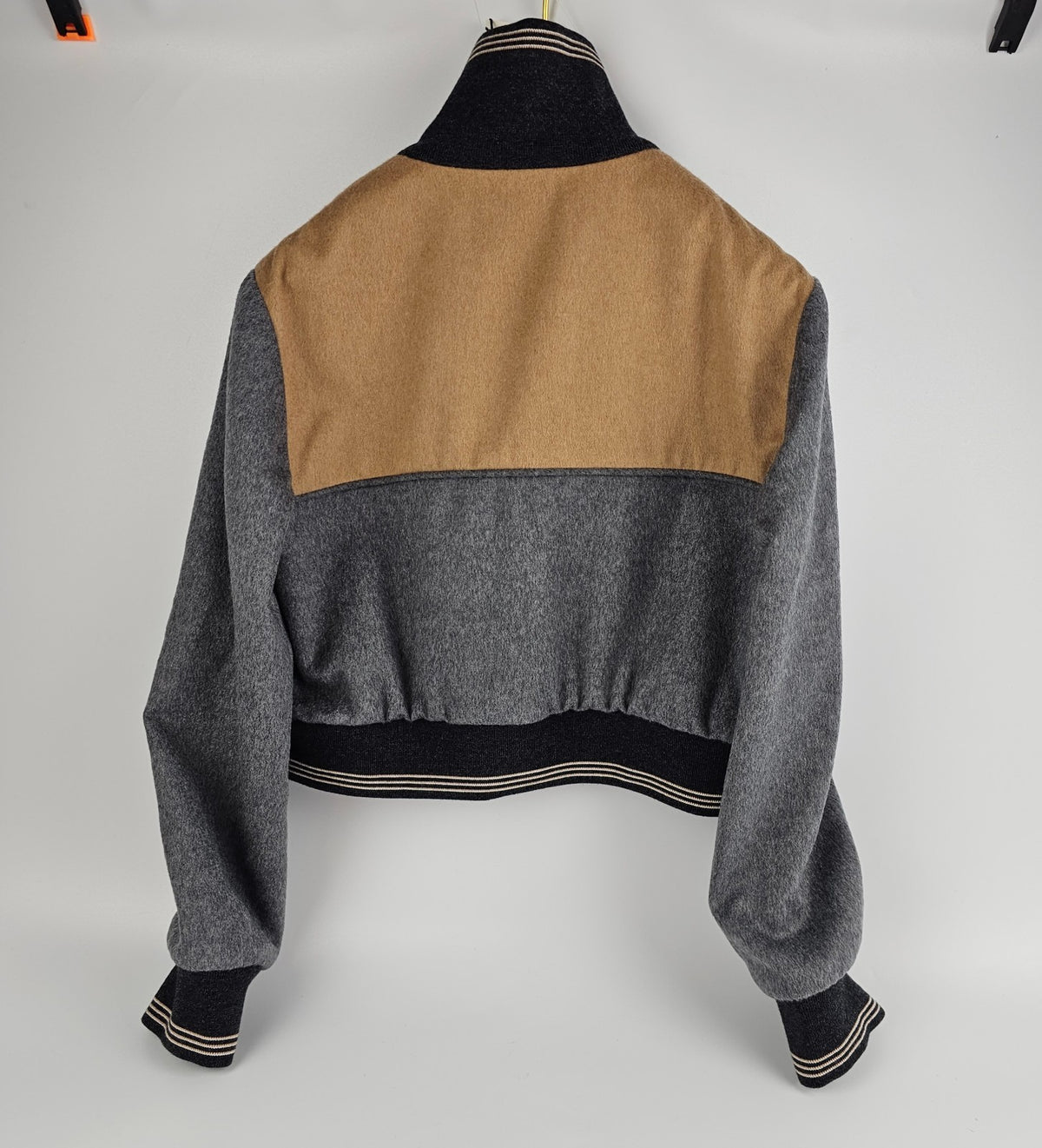 MIU MIU Gray Wool Bomber Jacket New & Authentic