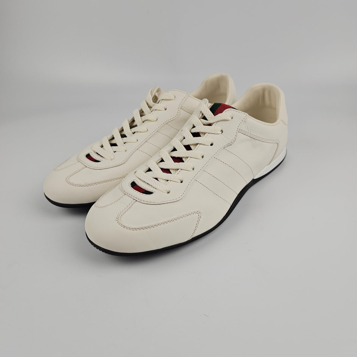 GUCCI Shift $1050 Men's White Leather Sneakers New & Authentic