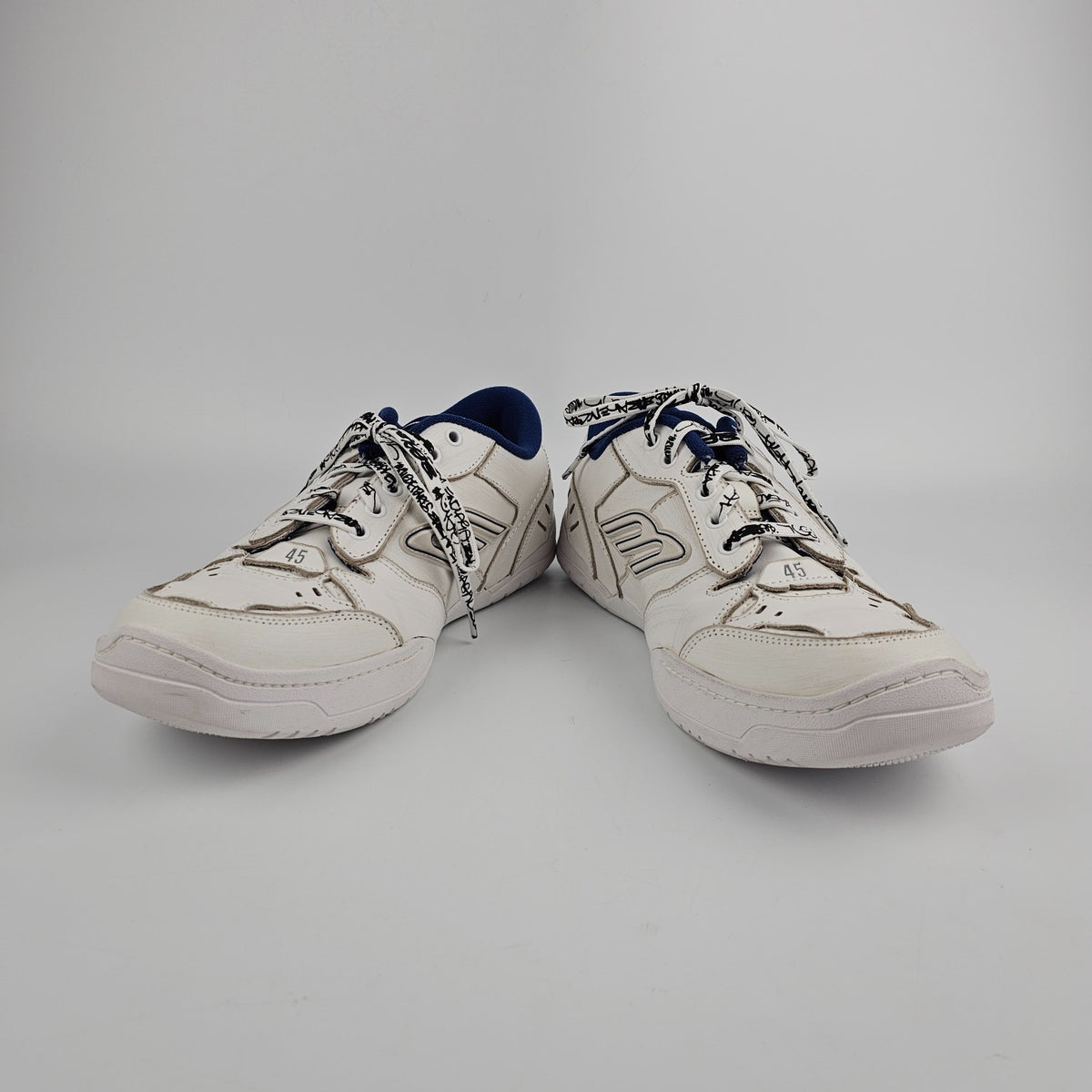 BALENCIAGA Hamptons Medium $890 Men's White/Blue Sneakers New & Authentic