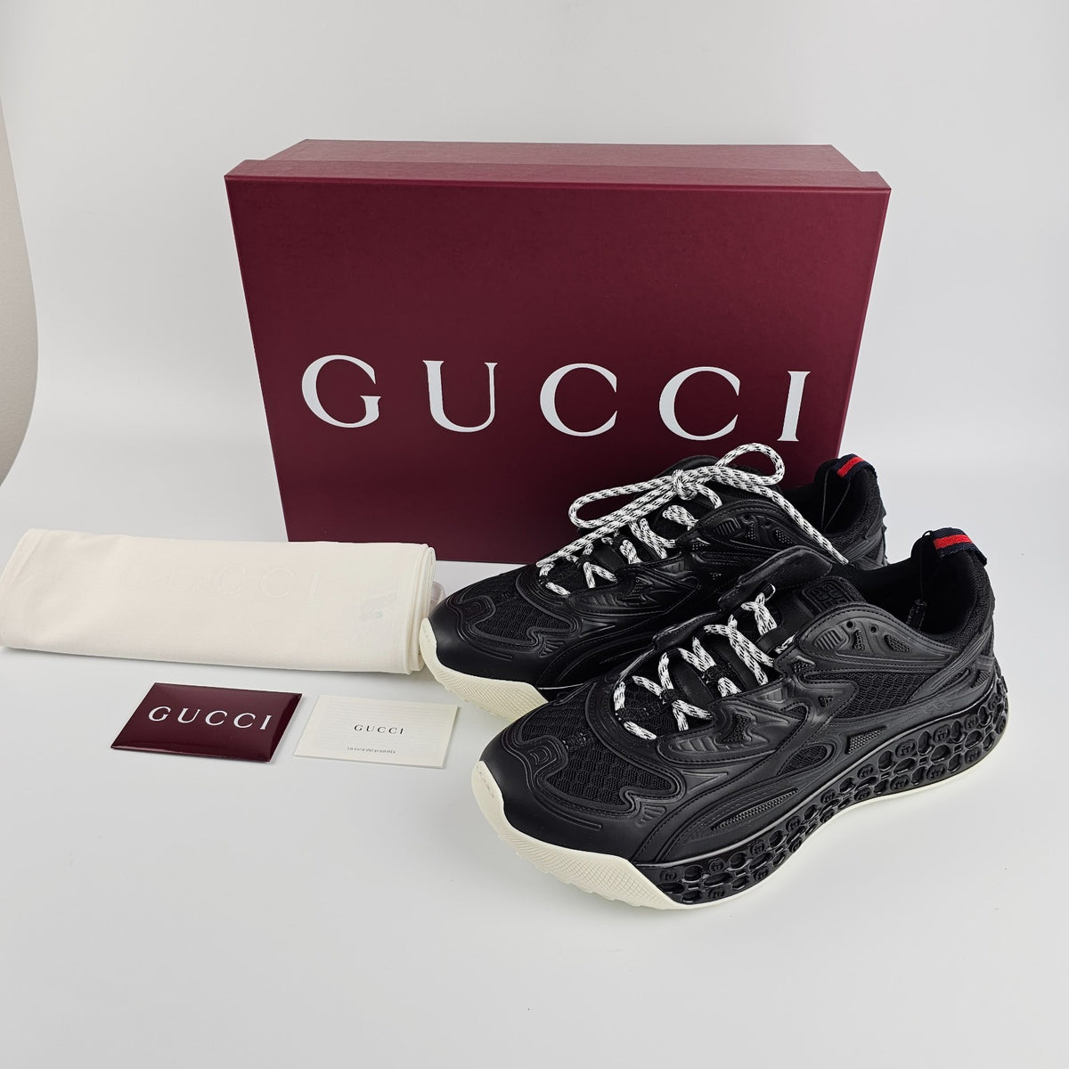 GUCCI Cub3D $1340 Men's Black Sneakers New & Authentic