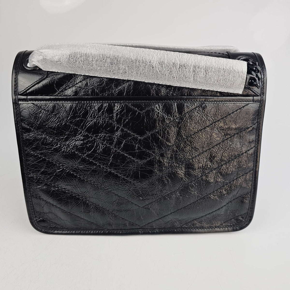 Saint Laurent Medium Niki Black Leather Shoulder Bag New