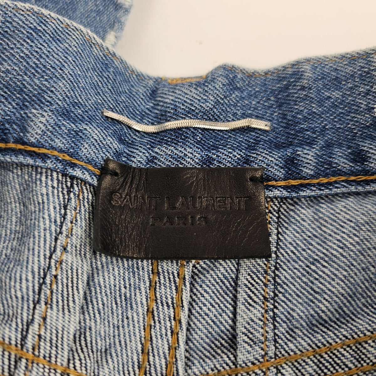 SAINT LAURENT Blue Ripped Jeans Size 27 Brand New