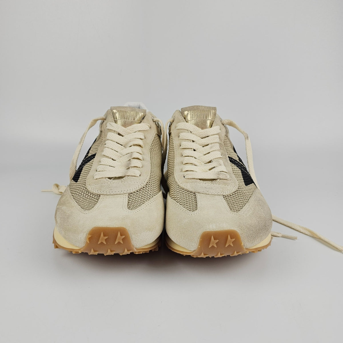 GOLDEN GOOSE Marathon Men's Beige Suede Sneakers New
