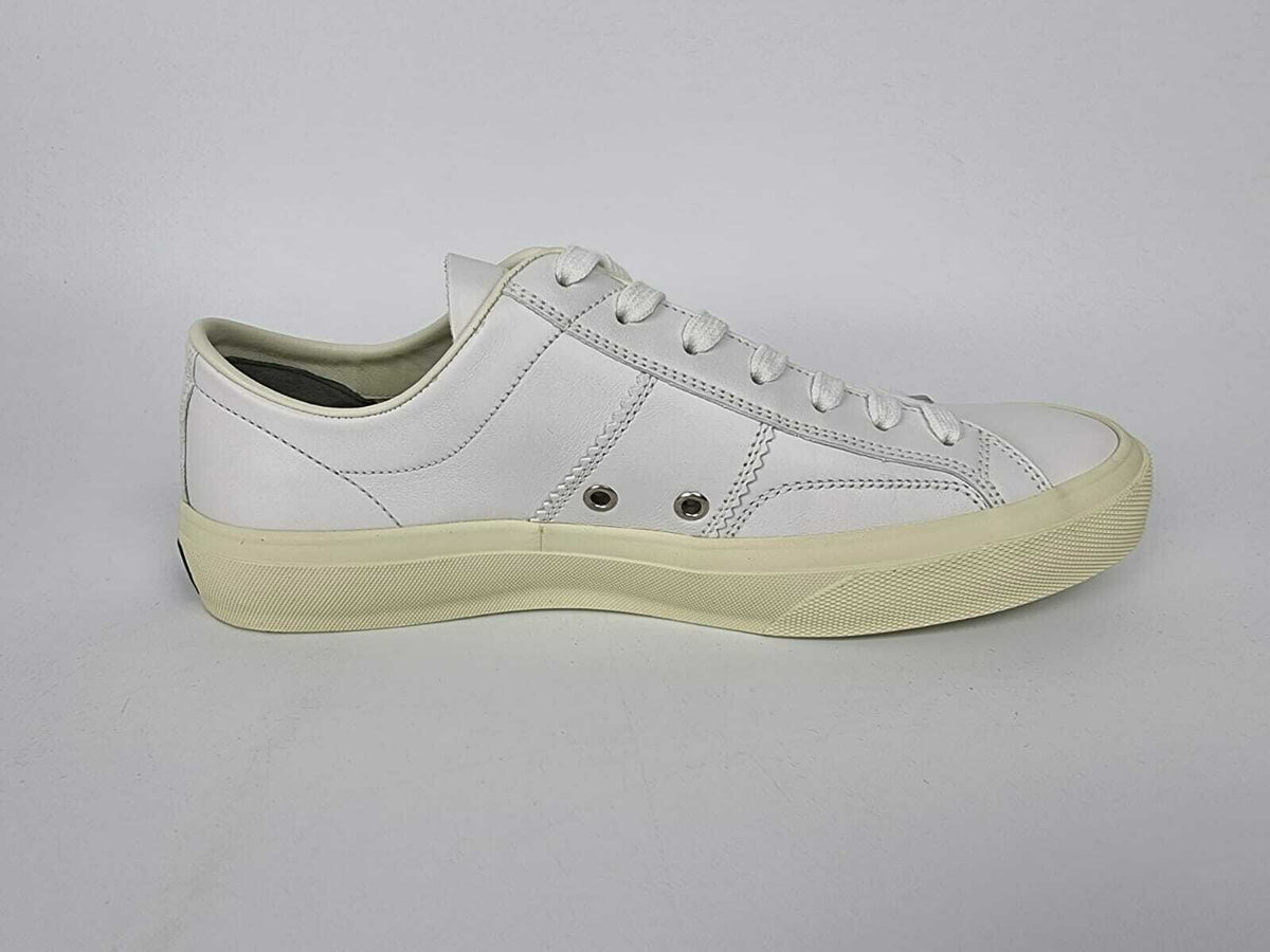 TOM FORD Cambridge White Leather Low Top Sneakers New Size US 9 EU 42