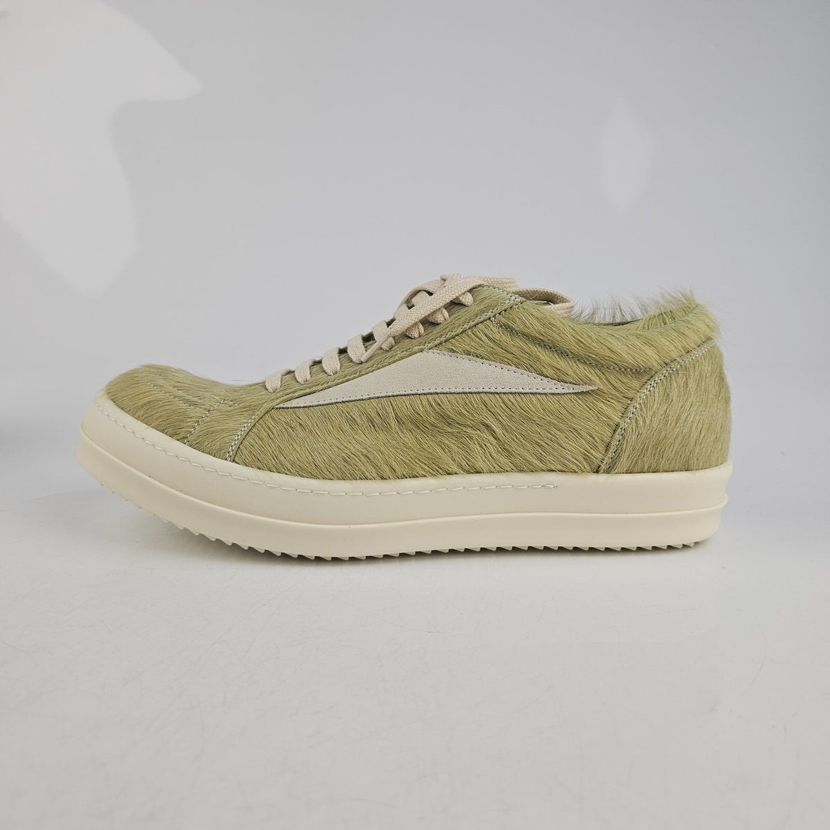 RICK OWENS Dirty Acid/Milk Vintage Leather Low Top Sneakers New Size 43 US 10