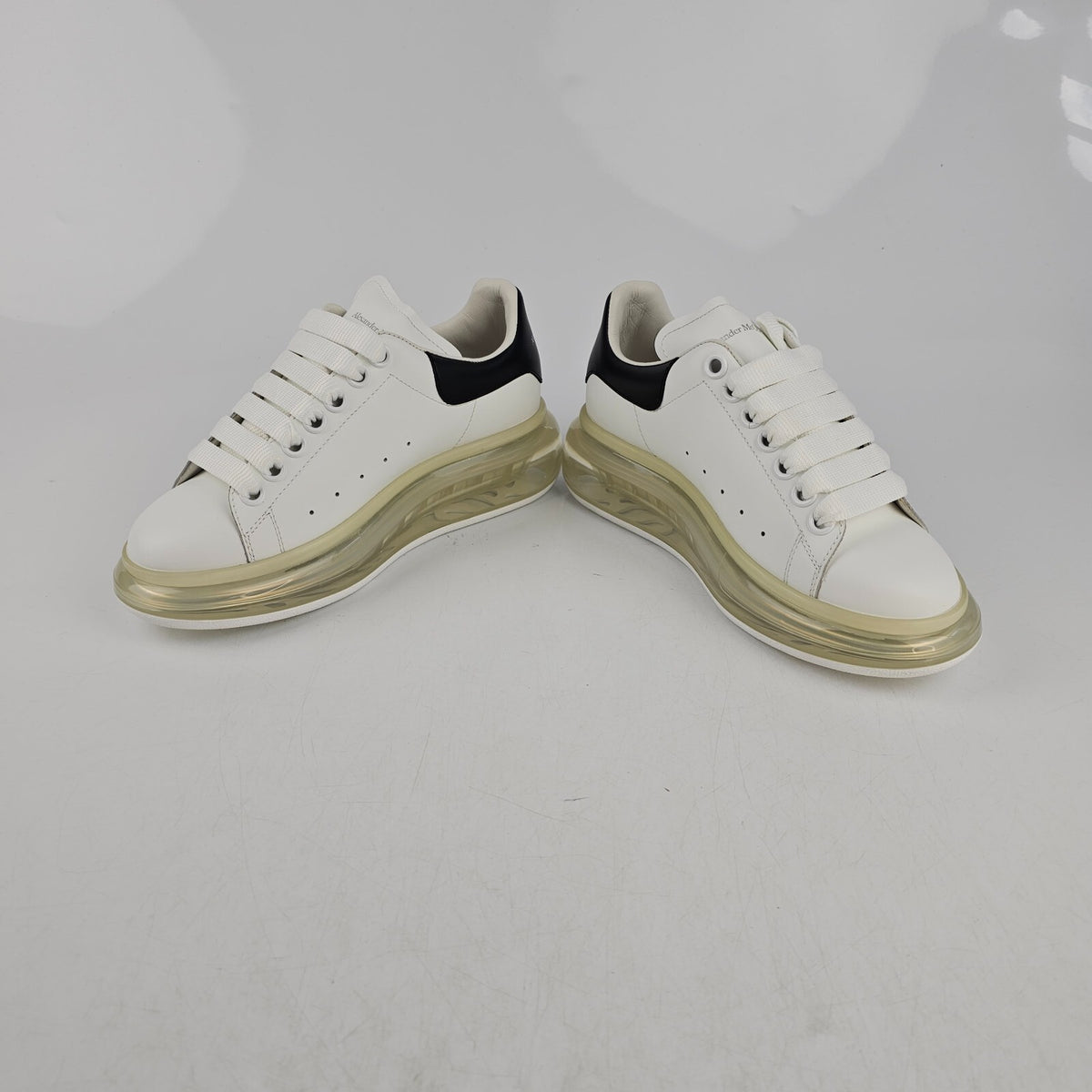 ALEXANDER MCQUEEN Oversized White/Black Air Sole Sneakers New Size 35.5 US 5.5