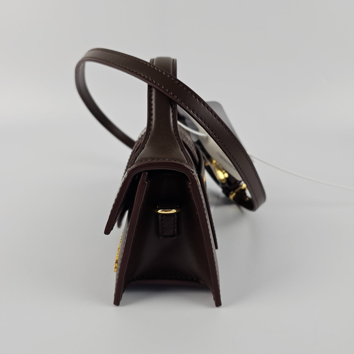 JACQUEMUS The Bambino $820 Brown Leather Flap Small Shoulder Bag New/Authentic