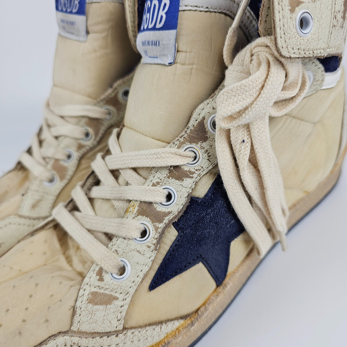 GOLDEN GOOSE SKY Star Men's White Leather Sneakers New