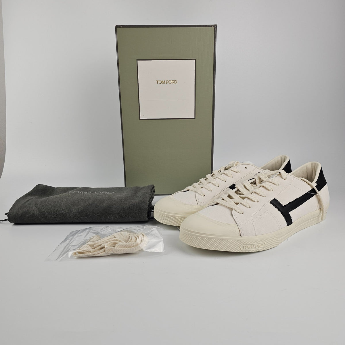 TOM FORD Jarvis White Sneakers New & Authentic